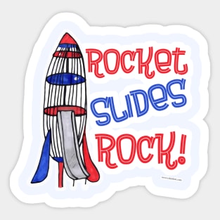 Rocket Slides Rock Fun Playground Cartoon Sticker